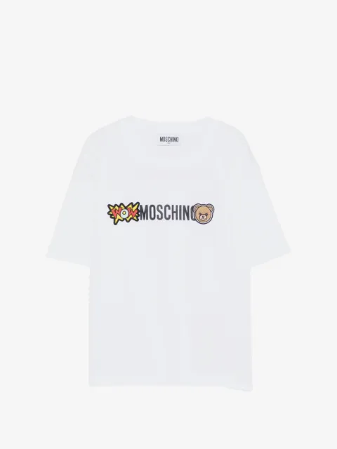 Moschino Kids patch-detail T-shirt