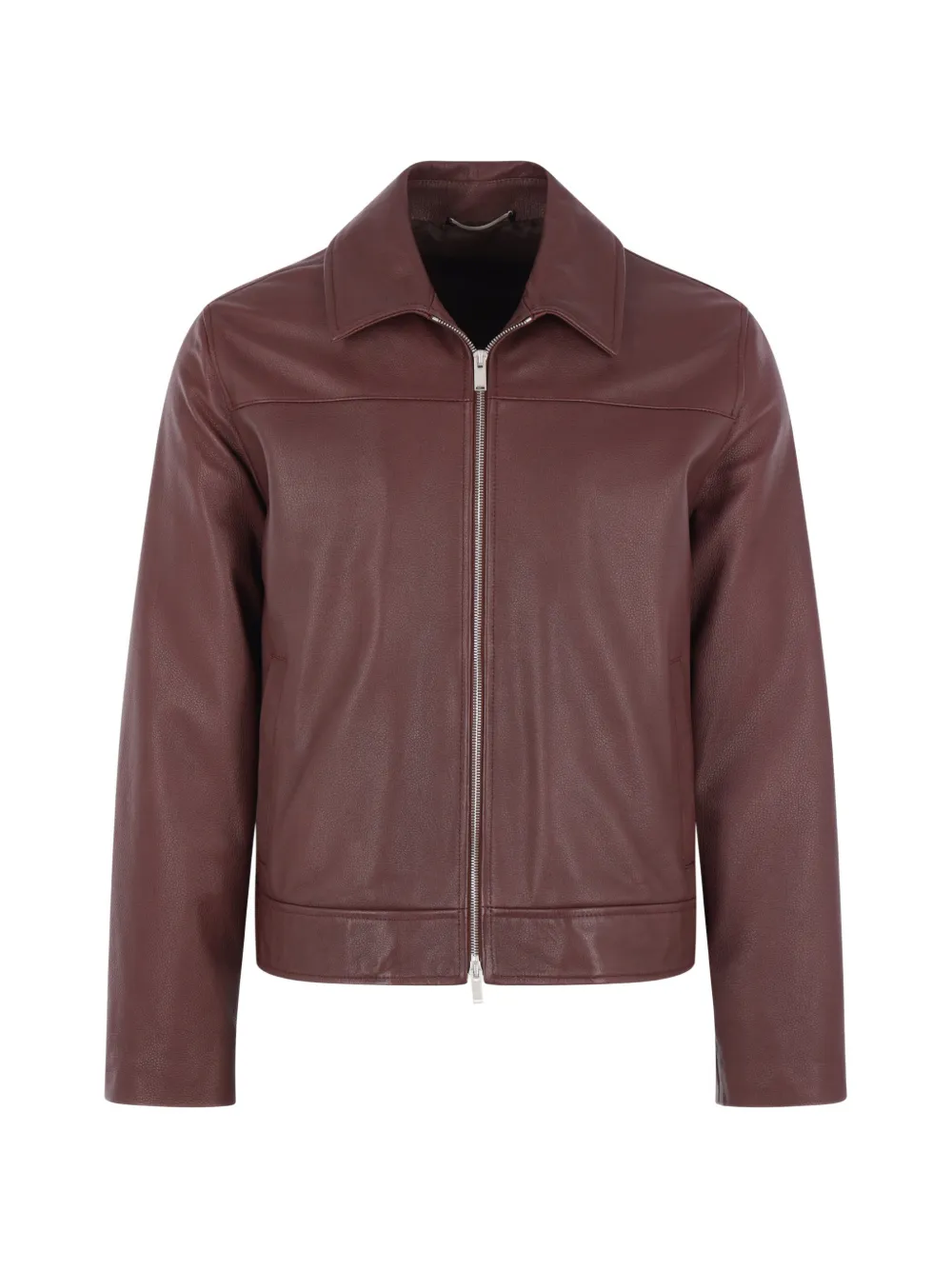 Lardini zip-up leather jacket - Rosso