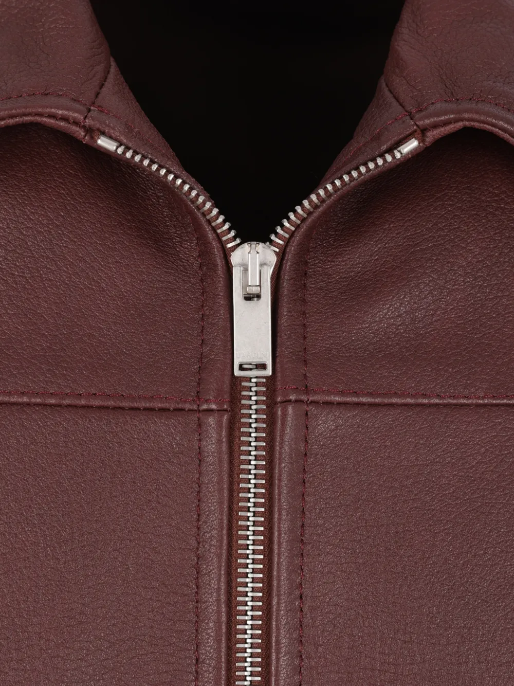  Lardini Zip-up Leather Jacket - Red 