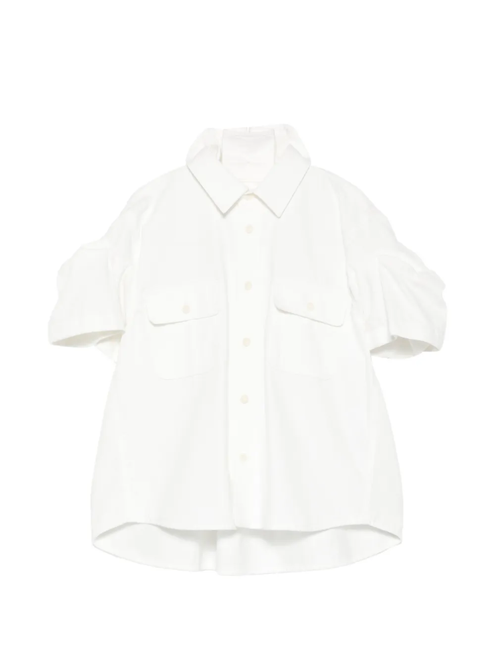 sacai Camicia a maniche corte con tasche - Toni neutri