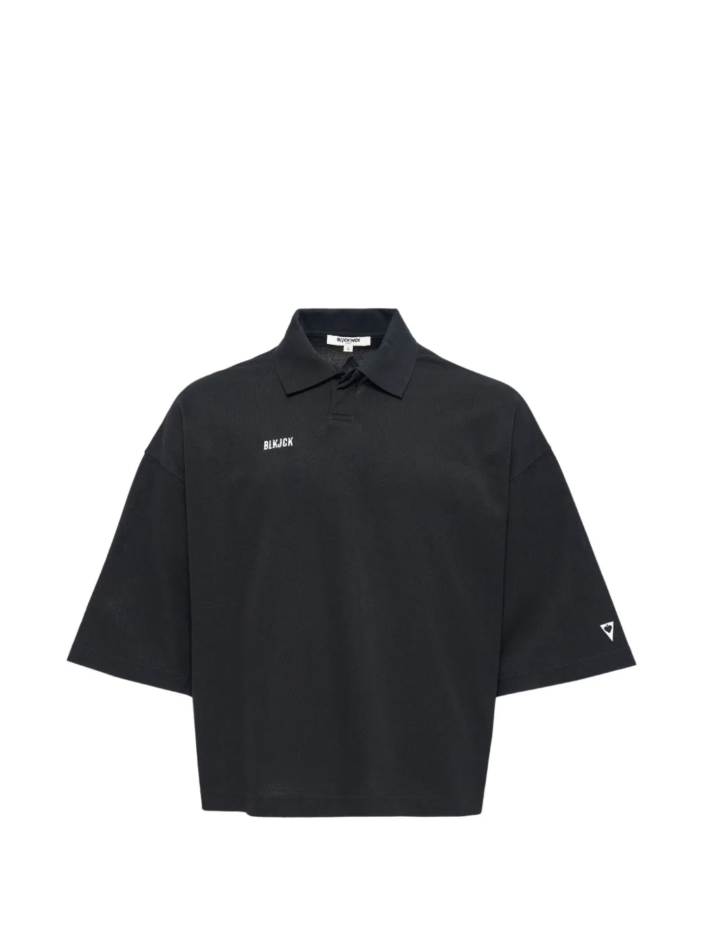 Blackjack logo-detail polo shirt - Nero