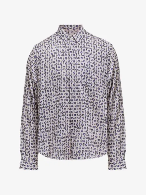 Vowels floral-detail long-sleeve shirt