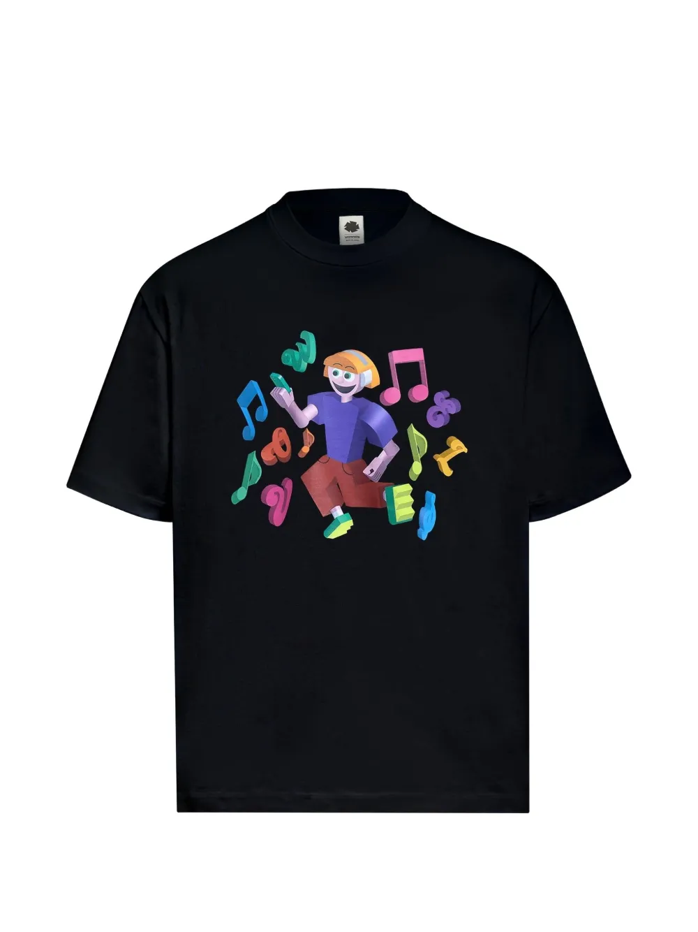 Vowels print-detail T-shirt