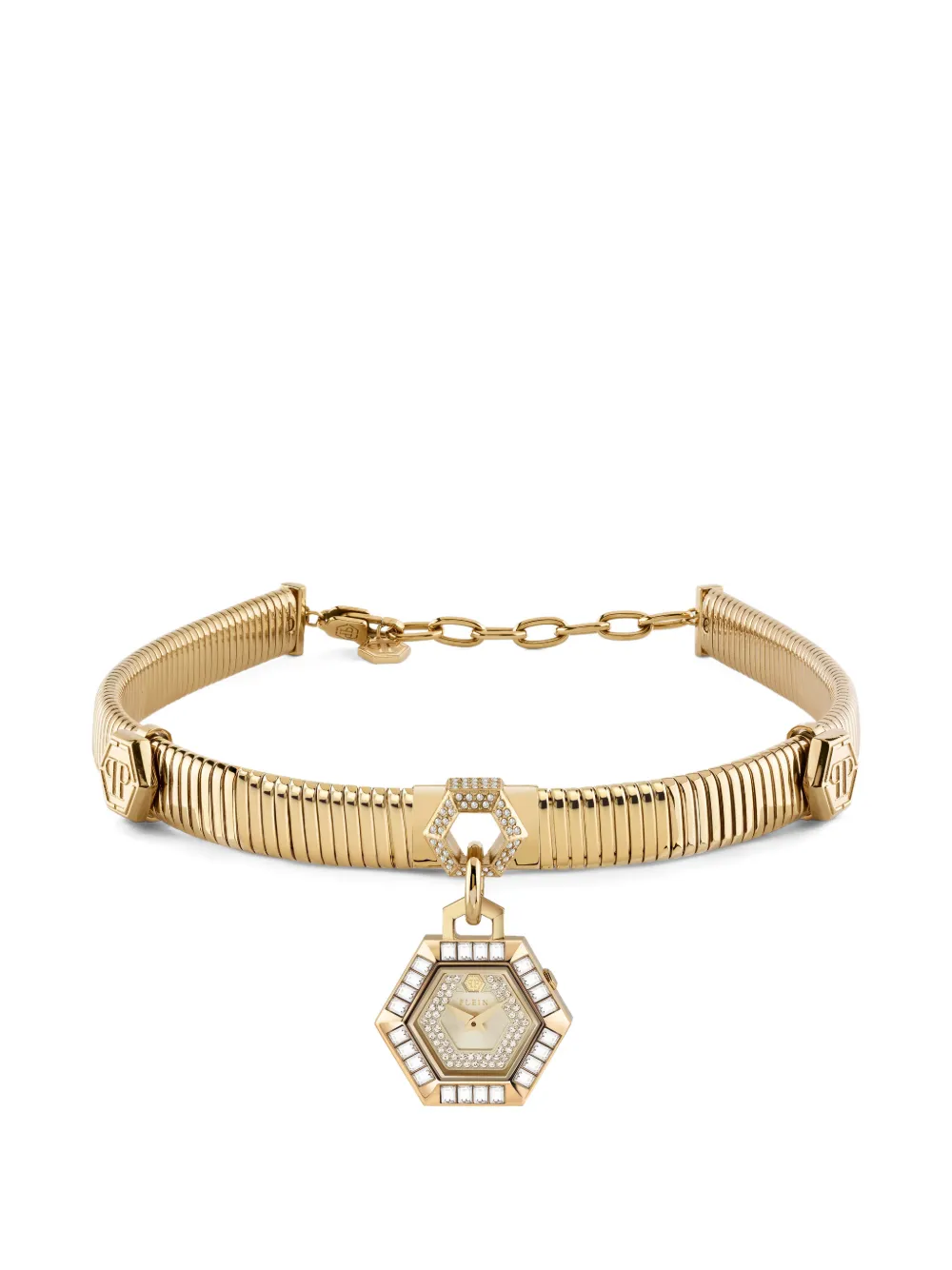 Philipp Plein hexagon 27mm neklace watch - Bianco
