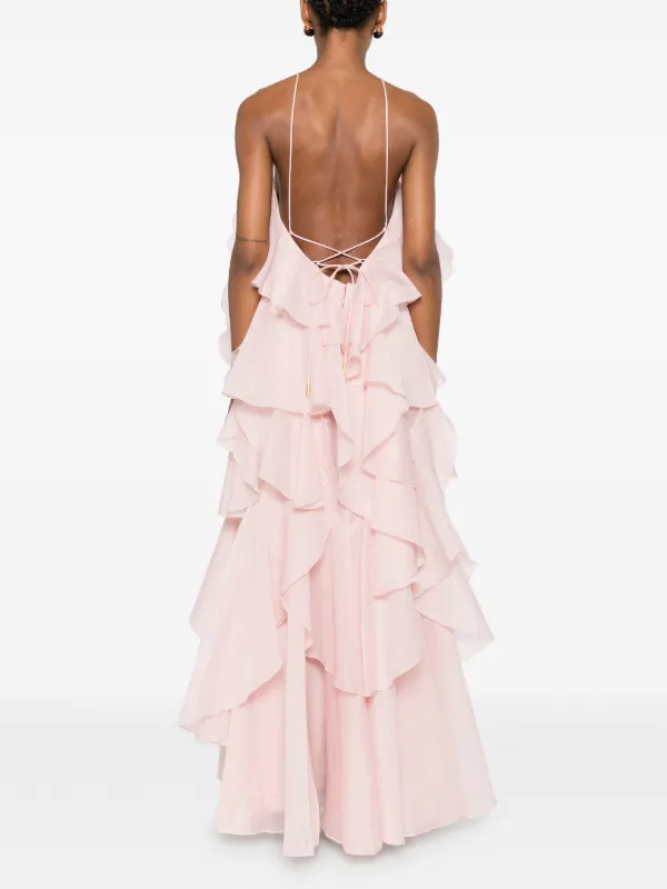 Pandorea Layered Maxi Dress In Colour Pastel Pink Size 6 - Womens Designer Dresses | Aje Pandorea Layered Maxi Dress In Colour Pastel Pink Size 6 - Womens Designer Dresses | Aje
