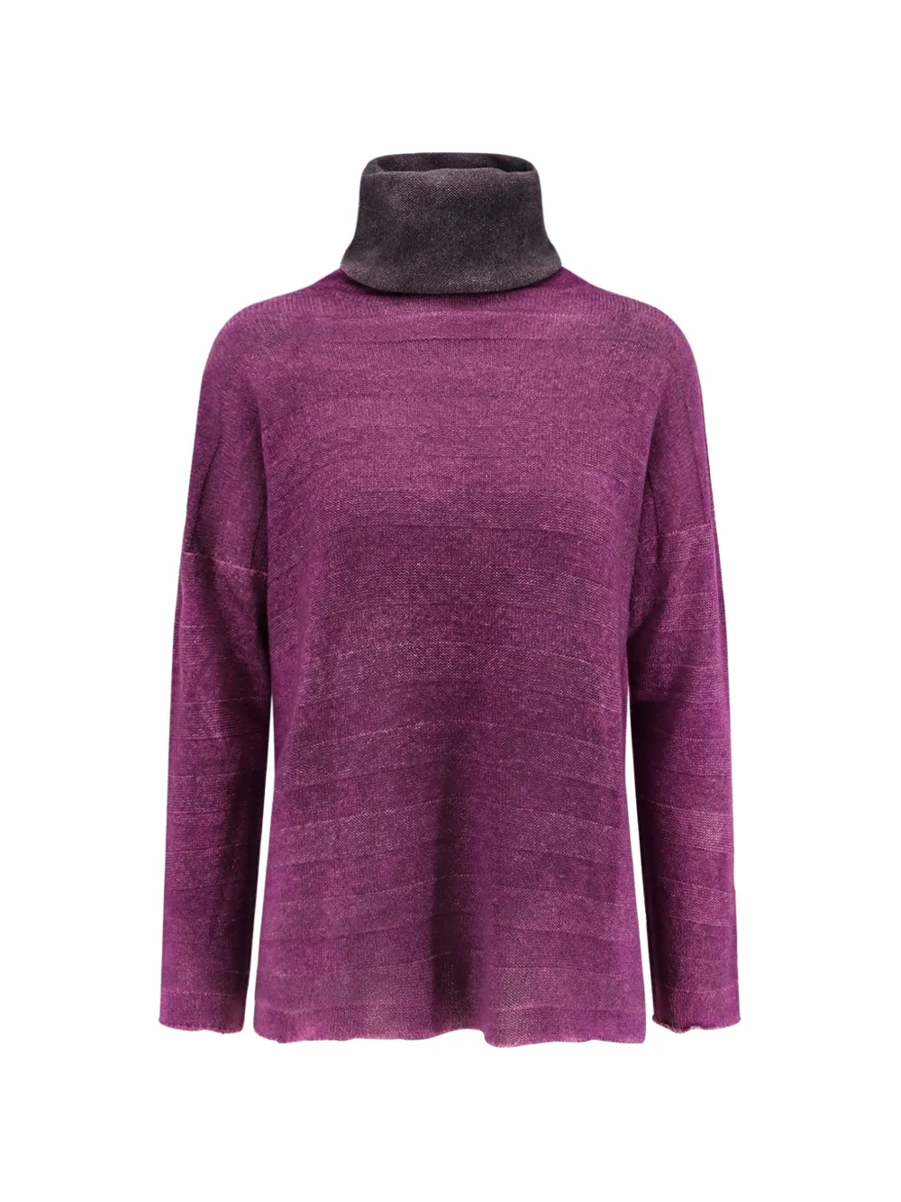 f cashmere turtleneck ribbed knit sweater - Violett