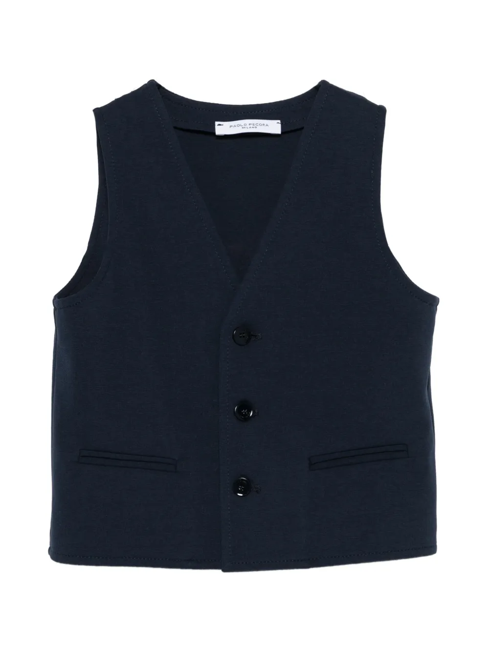 Paolo Pecora Kids buttoned gilet - Blue