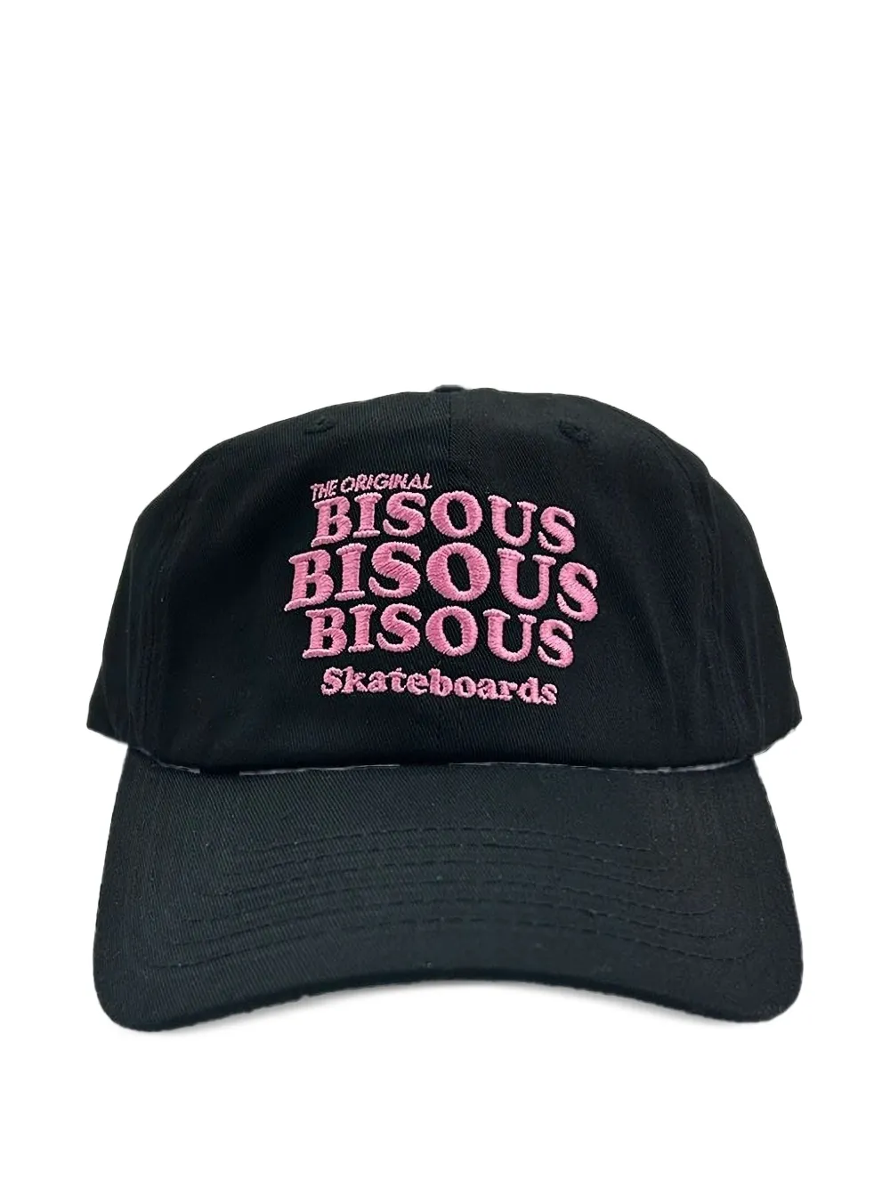 Bisous Skateboards Grease embroidered baseball cap - Nero