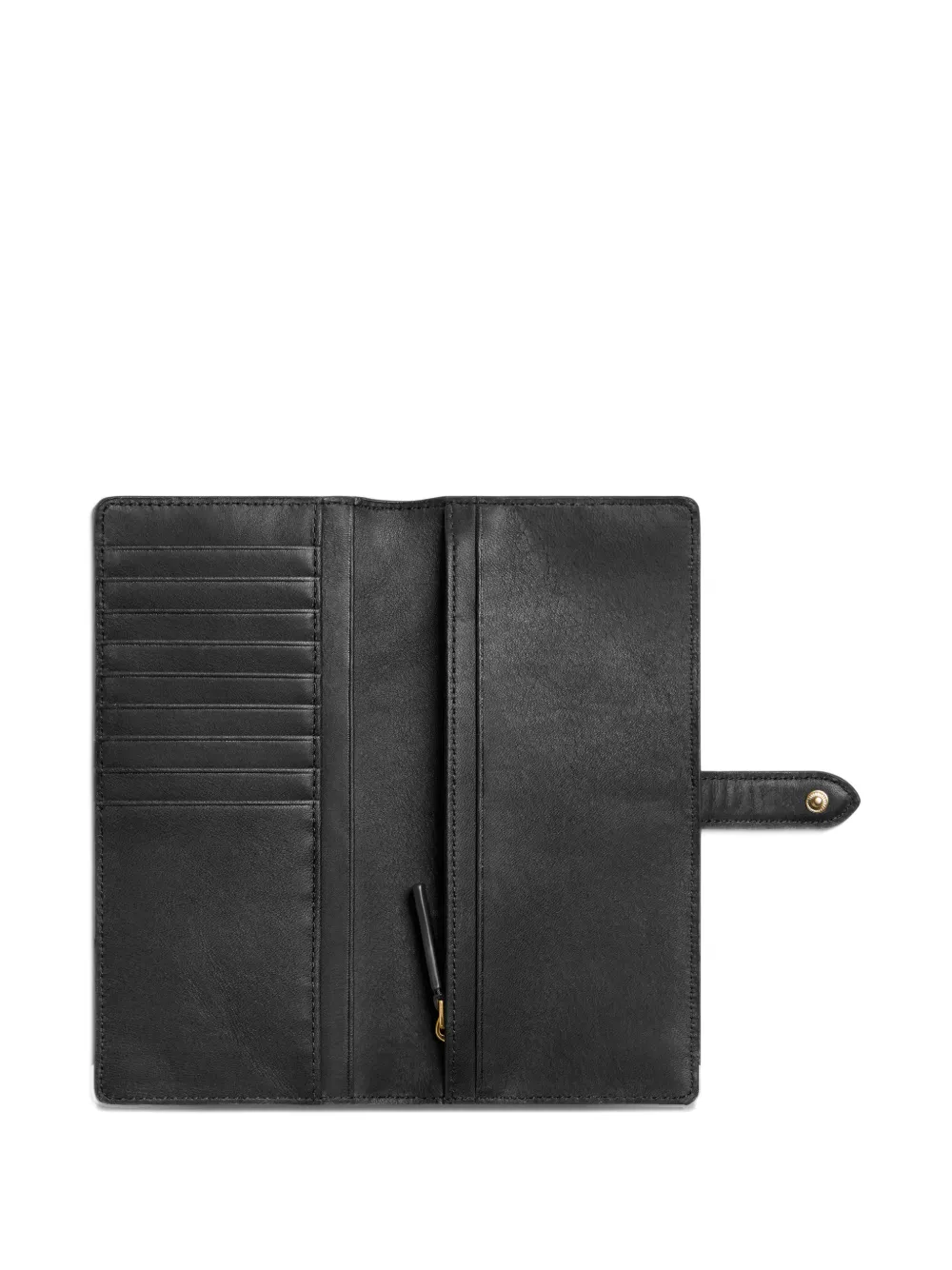  Shinola Continental Snap Leather Wallet - Black 