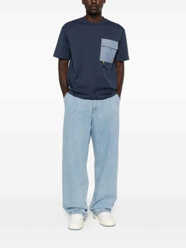 Moncler Grenoble chest-pocket T-shirt | Blue | FARFETCH JO