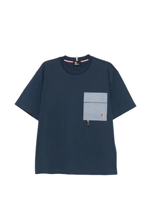 MONCLER ポケットTシャツ ネイビー トリコロール XL 33948170_65248612_600.jpg