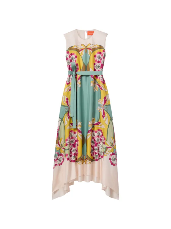 la doublej san carlo maxi dress San Carlo belted printed silk maxi dress - multi
