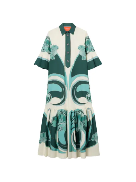 La DoubleJ Artemis ruffled floral print dress