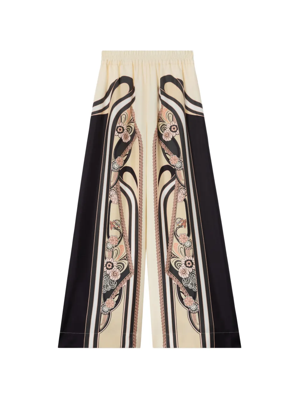 La DoubleJ floral-print palazzo trousers - Toni neutri