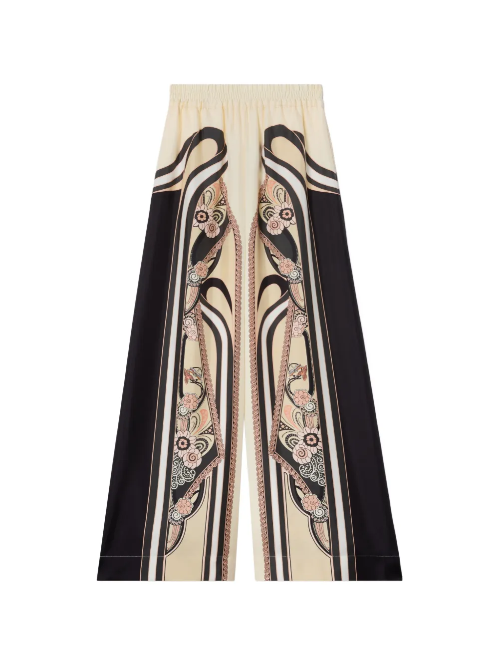 La DoubleJ Palazzo broek met bloemenprint Beige