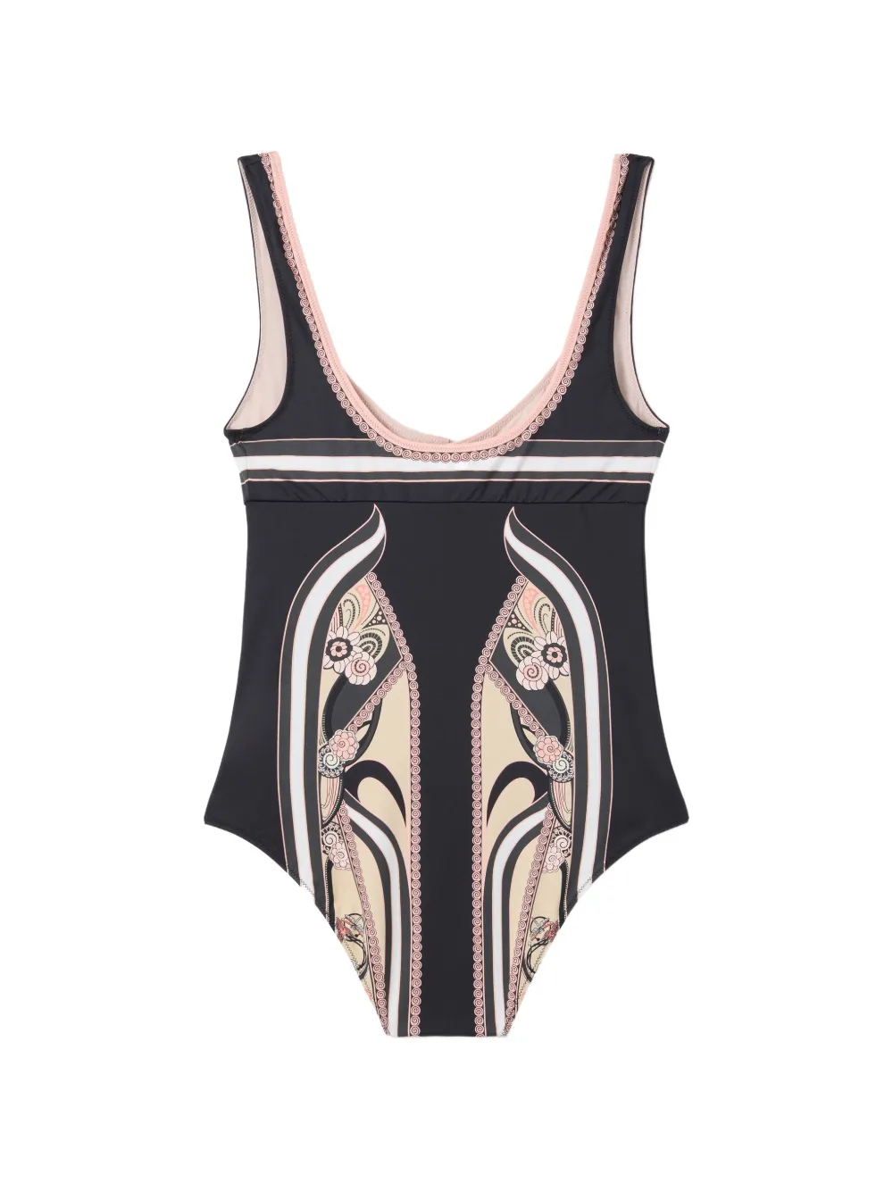La DoubleJ Sunset badpak met bloemenprint Zwart