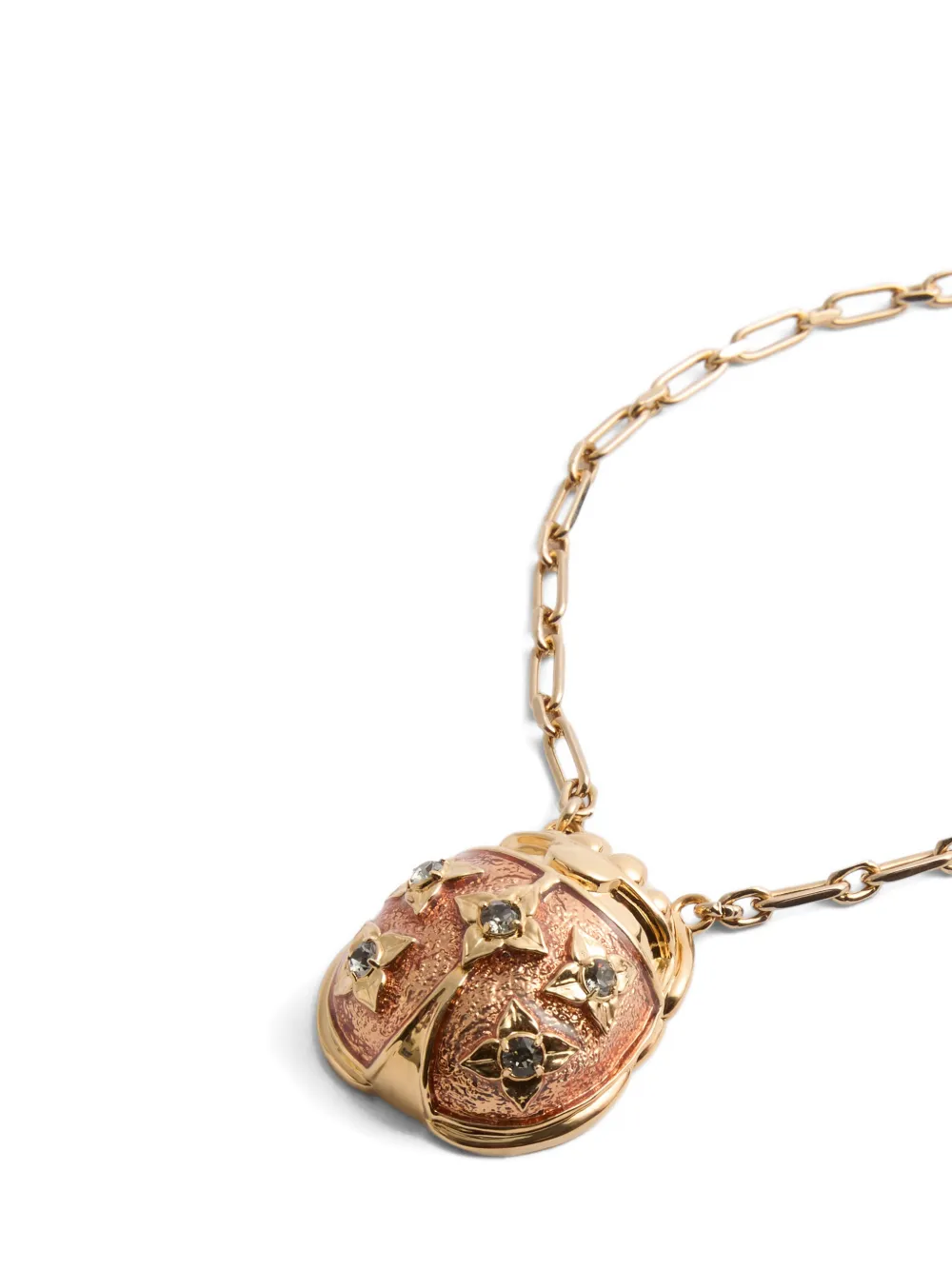 La Doublej Solid Ladybug Embellished Necklace In Gold