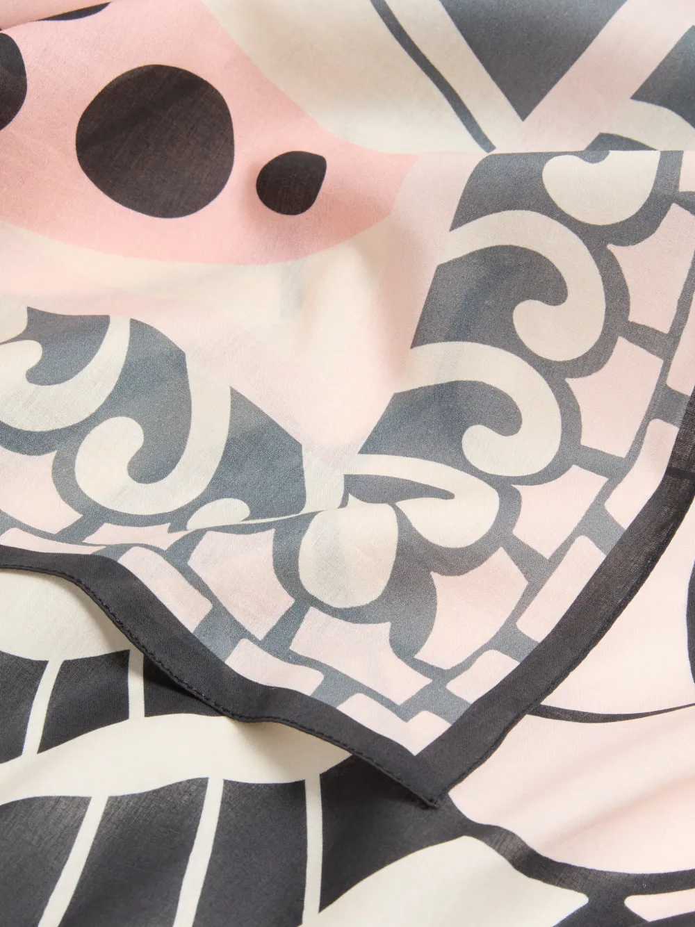 La DoubleJ Sjaal met bloemenprint Roze