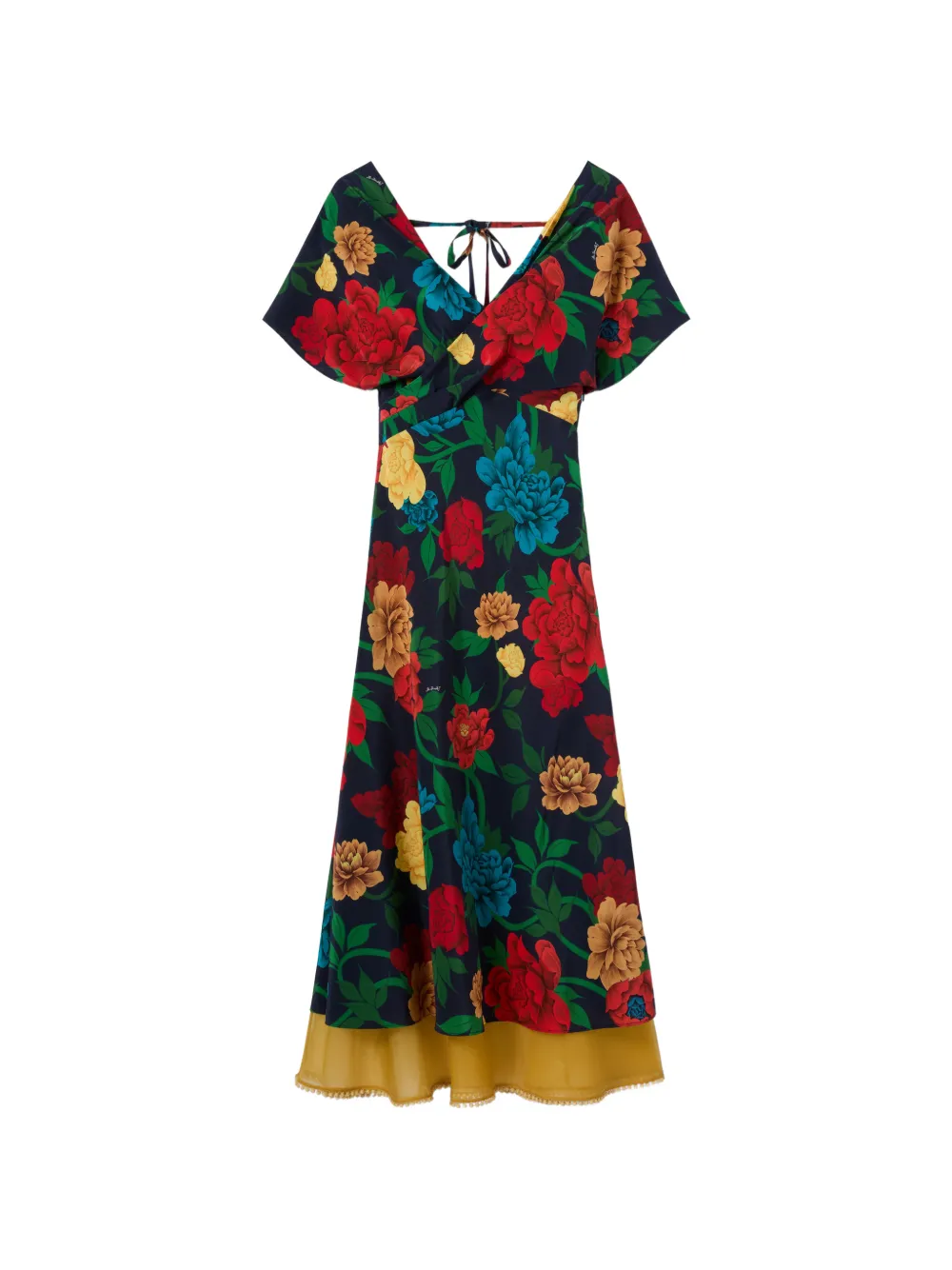 La DoubleJ Abito svasato a fiori - Blu