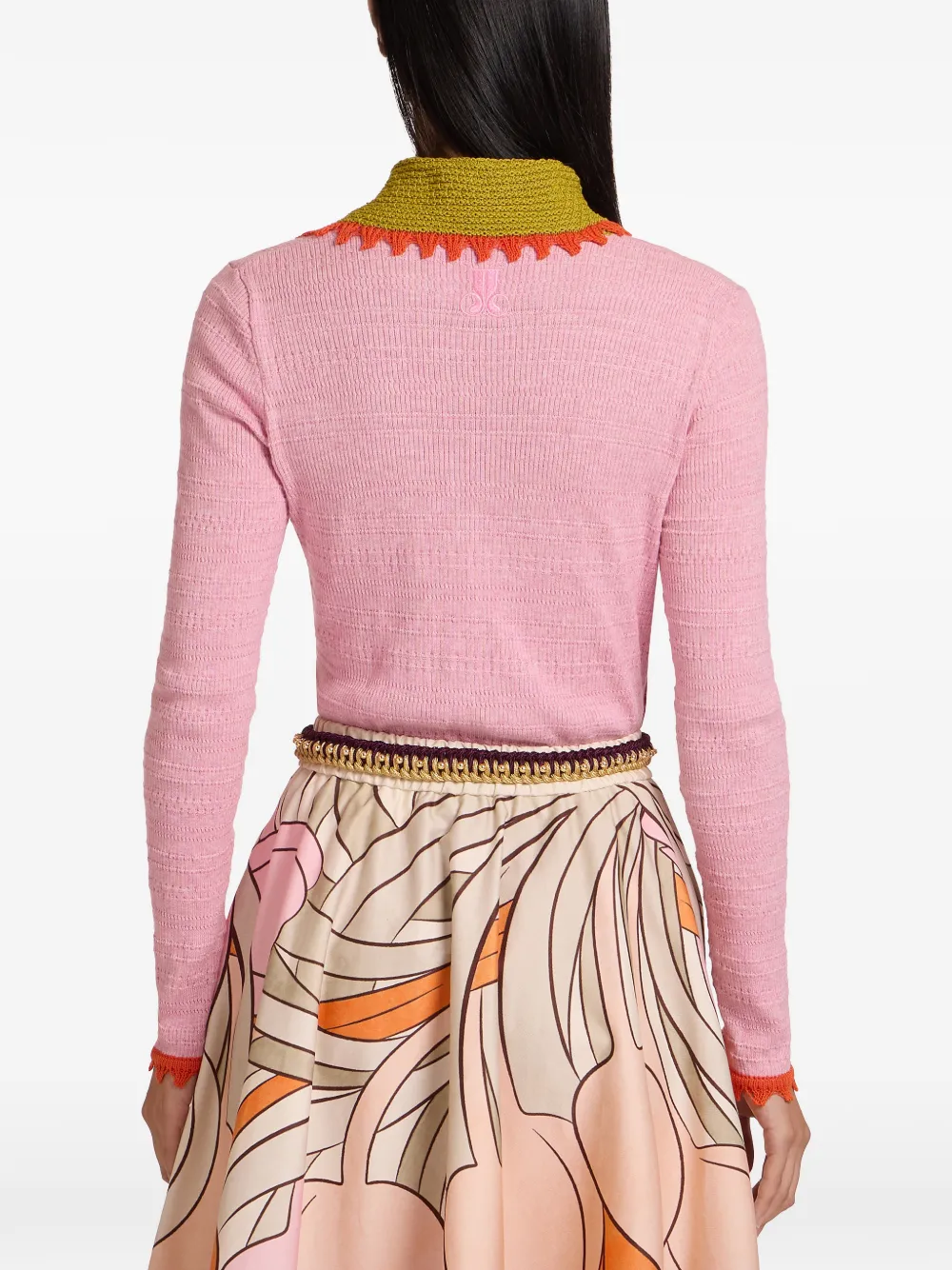  La Doublej Picket Polo Jumper - Pink 