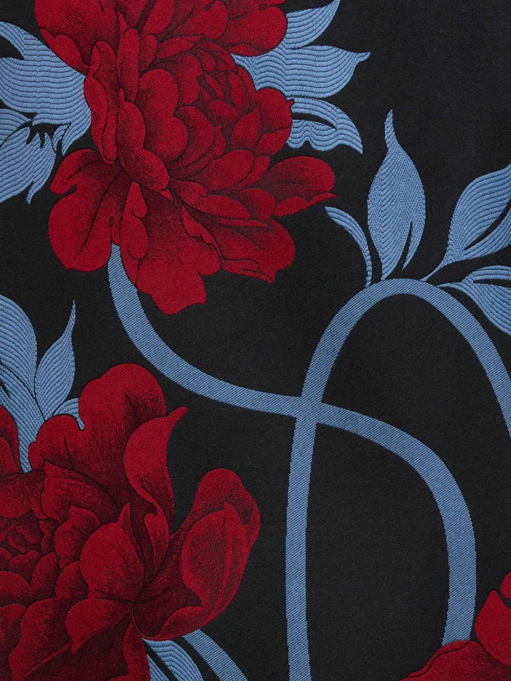 La DoubleJ Jurk met bloemjacquard Zwart