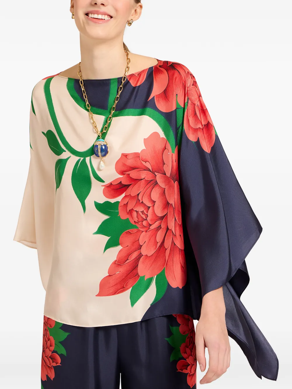  La Doublej Floral Blouse - Neutrals 
