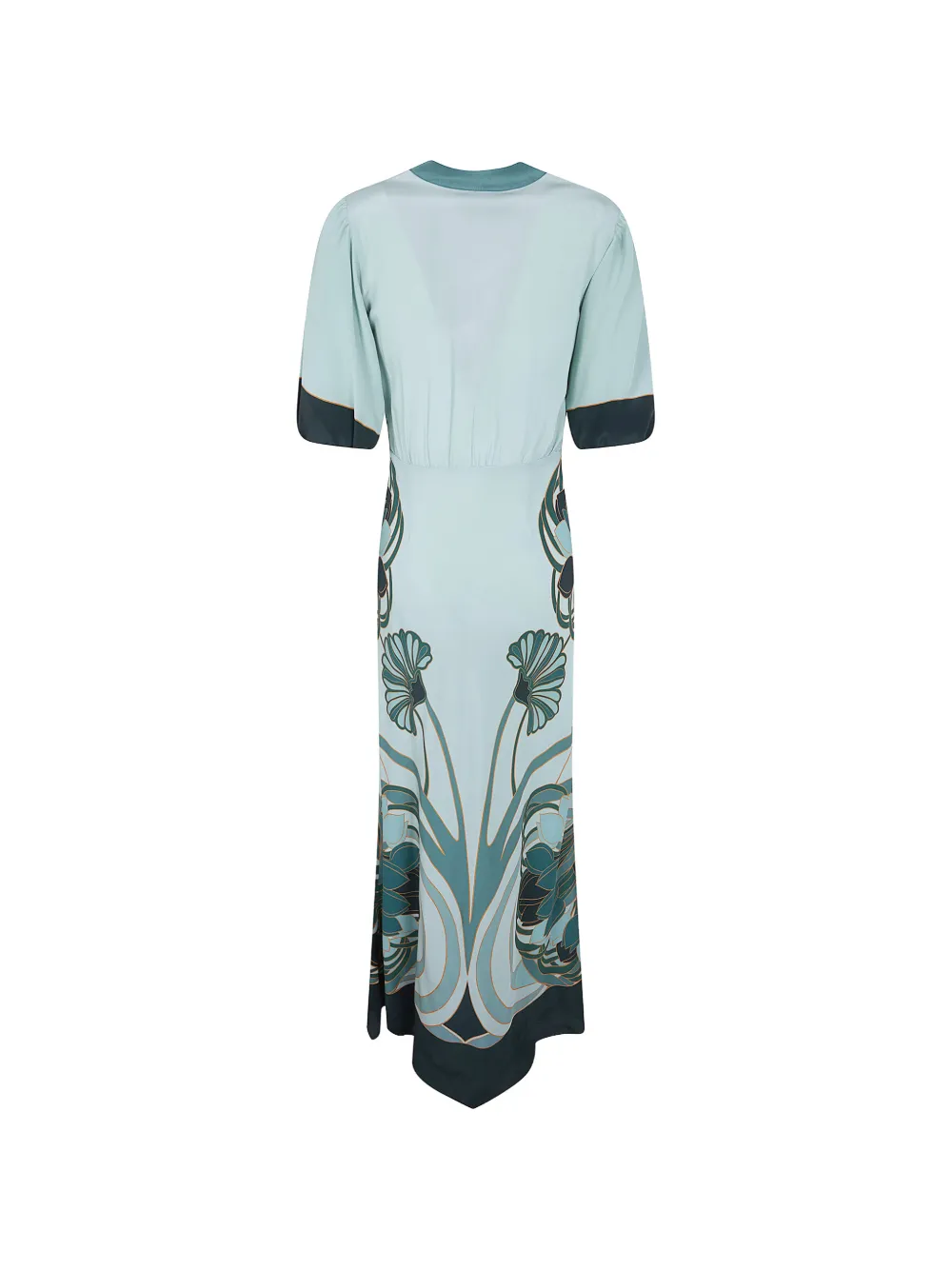 La DoubleJ Marlene Dietrich jurk met V-hals Groen