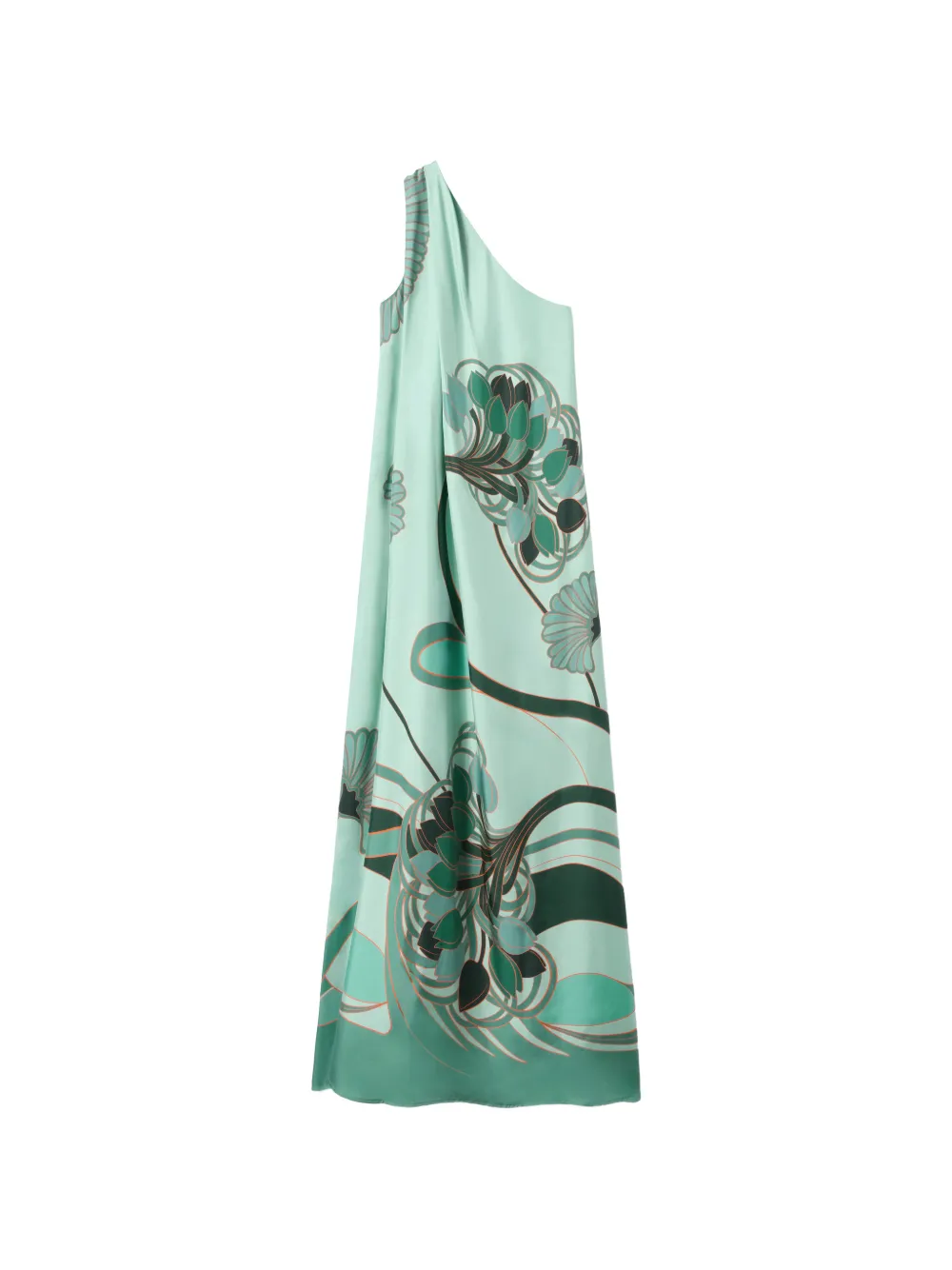 La DoubleJ Asymmetrische maxi-jurk Groen