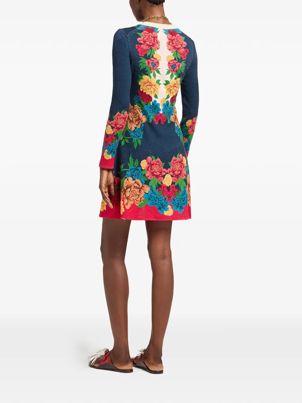 La DoubleJ Jurk met bloemenprint Blauw