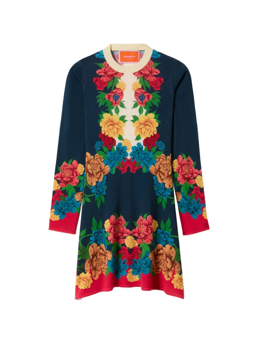 La DoubleJ Abito con stampa a fiori - Blu