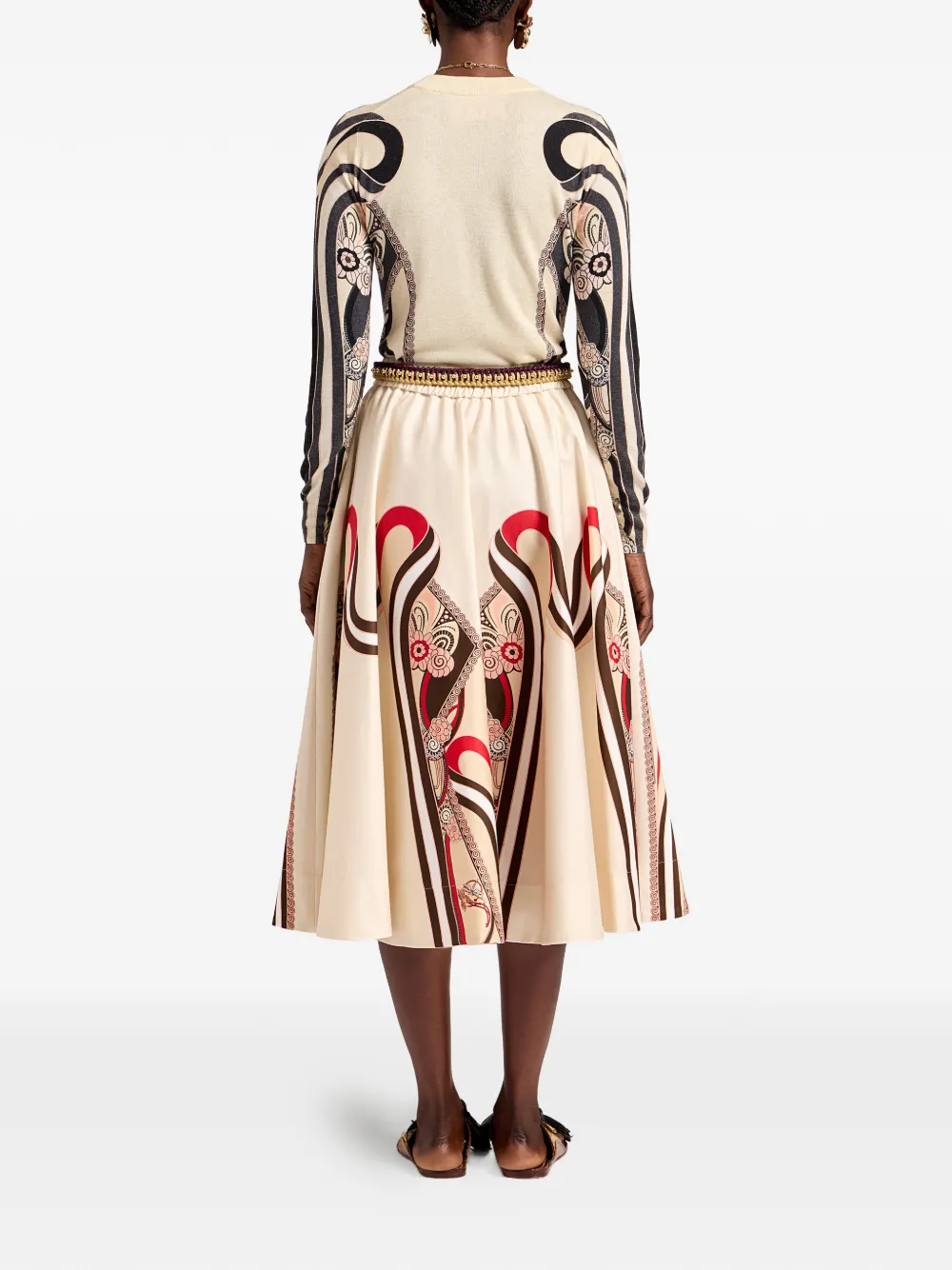 La DoubleJ Ballerina elastische rok Beige