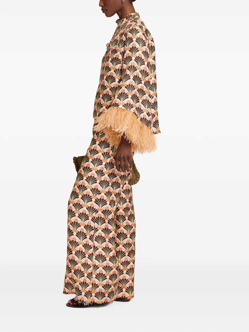La DoubleJ Palazzo Trousers in Brown, view 4