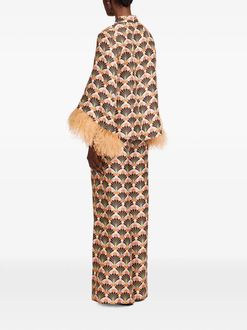 La DoubleJ Palazzo Trousers in Brown, view 5