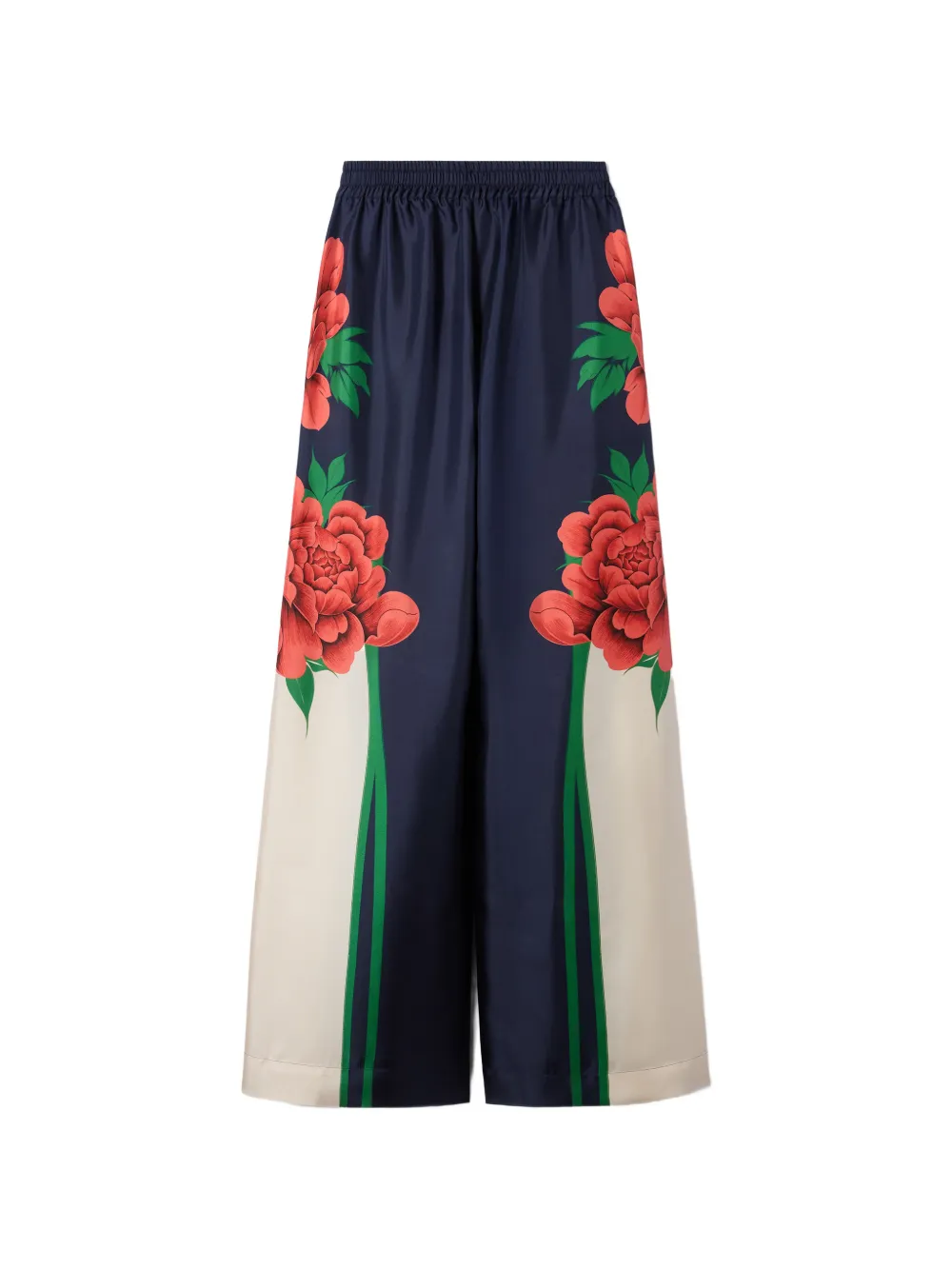 La DoubleJ Broek met bloemenprint Blauw