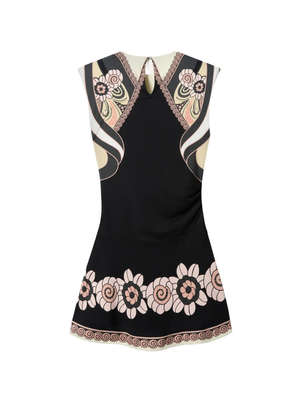 La DoubleJ Lela mini-jurk met bloemenprint Zwart