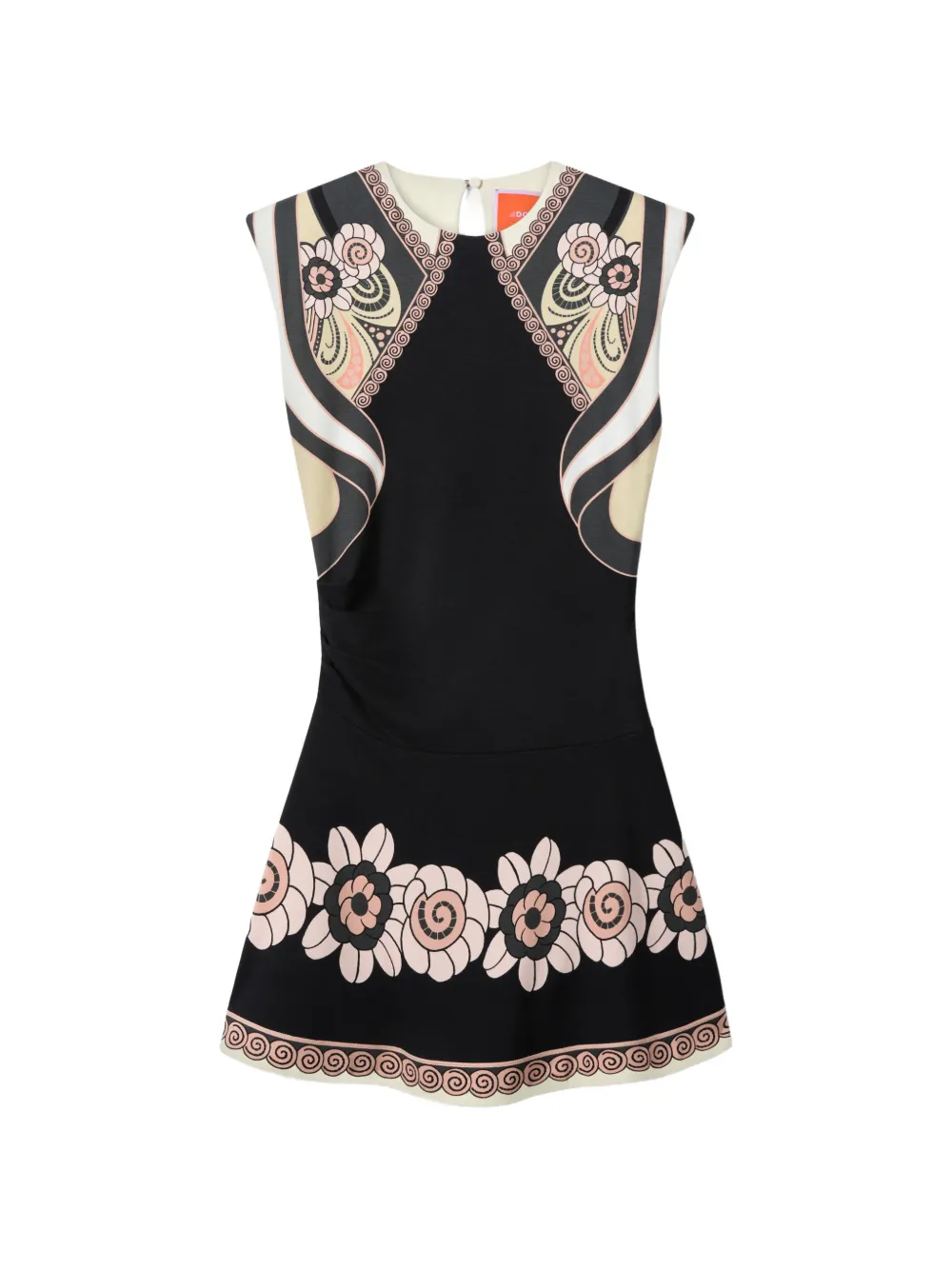 La DoubleJ Abito corto Lela a fiori - Nero