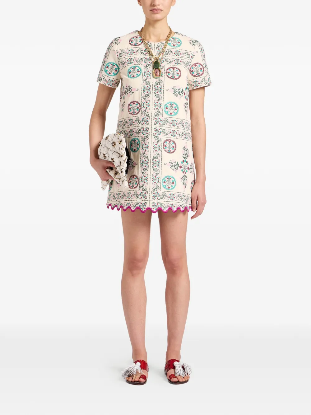 La DoubleJ Swing mini-jurk Beige