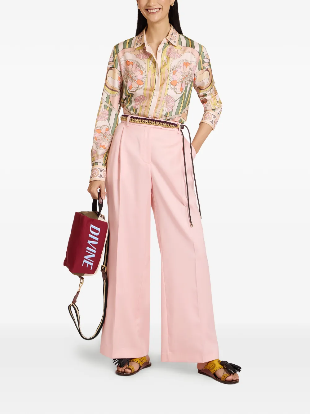 La DoubleJ Ruimvallende broek Roze
