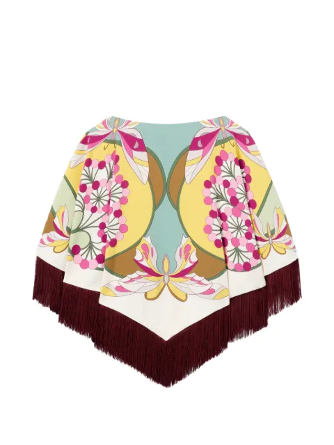 La DoubleJ top estilo poncho reversible