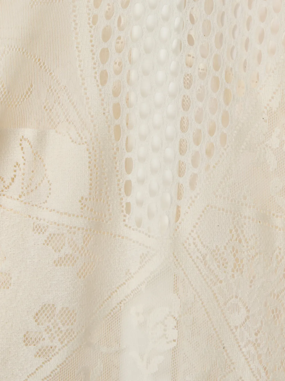 La DoubleJ Blouse met kraag en kant Beige
