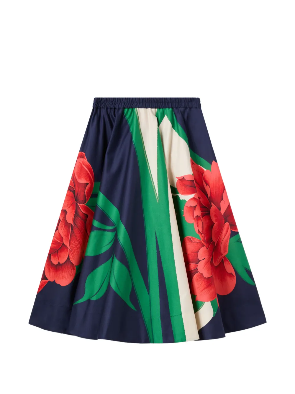 La DoubleJ Rok met bloemenprint Blauw