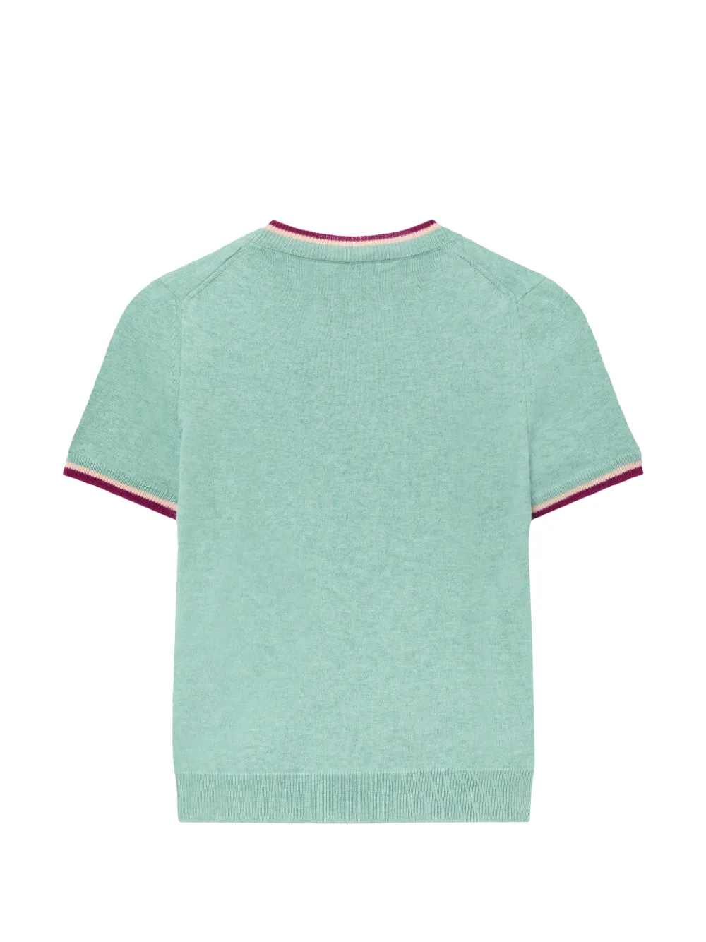 La DoubleJ T-shirt met geribbelde afwerking Groen