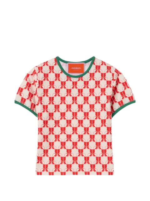 La DoubleJ monogram ringer T-shirt