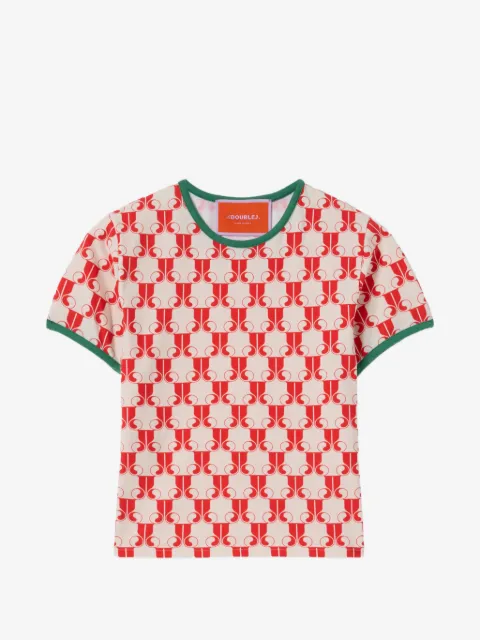 La DoubleJ monogram ringer T-shirt