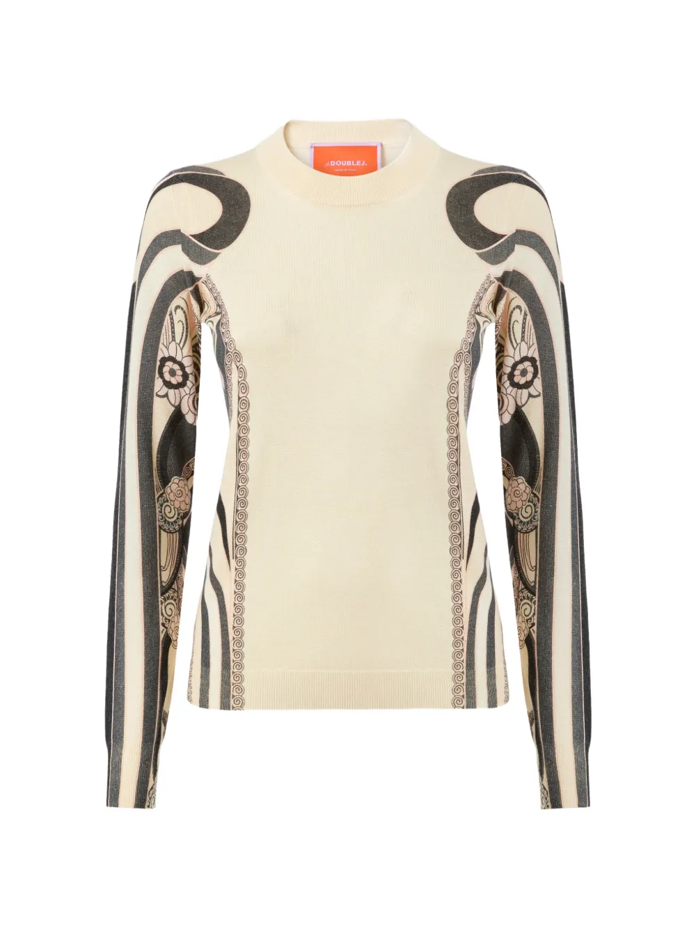 La DoubleJ Top in maglia con stampa - Toni neutri