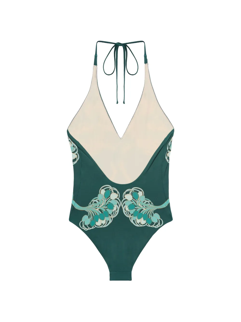 La DoubleJ Blooming Tulip Placée lycra badpak Groen