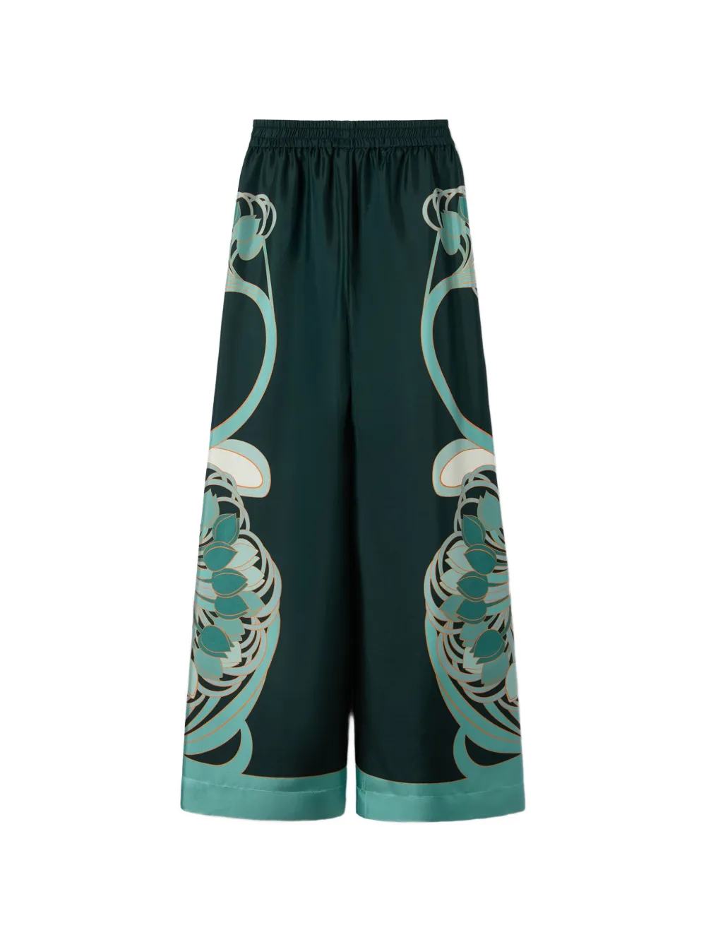 La DoubleJ Broek met bloemenprint Groen