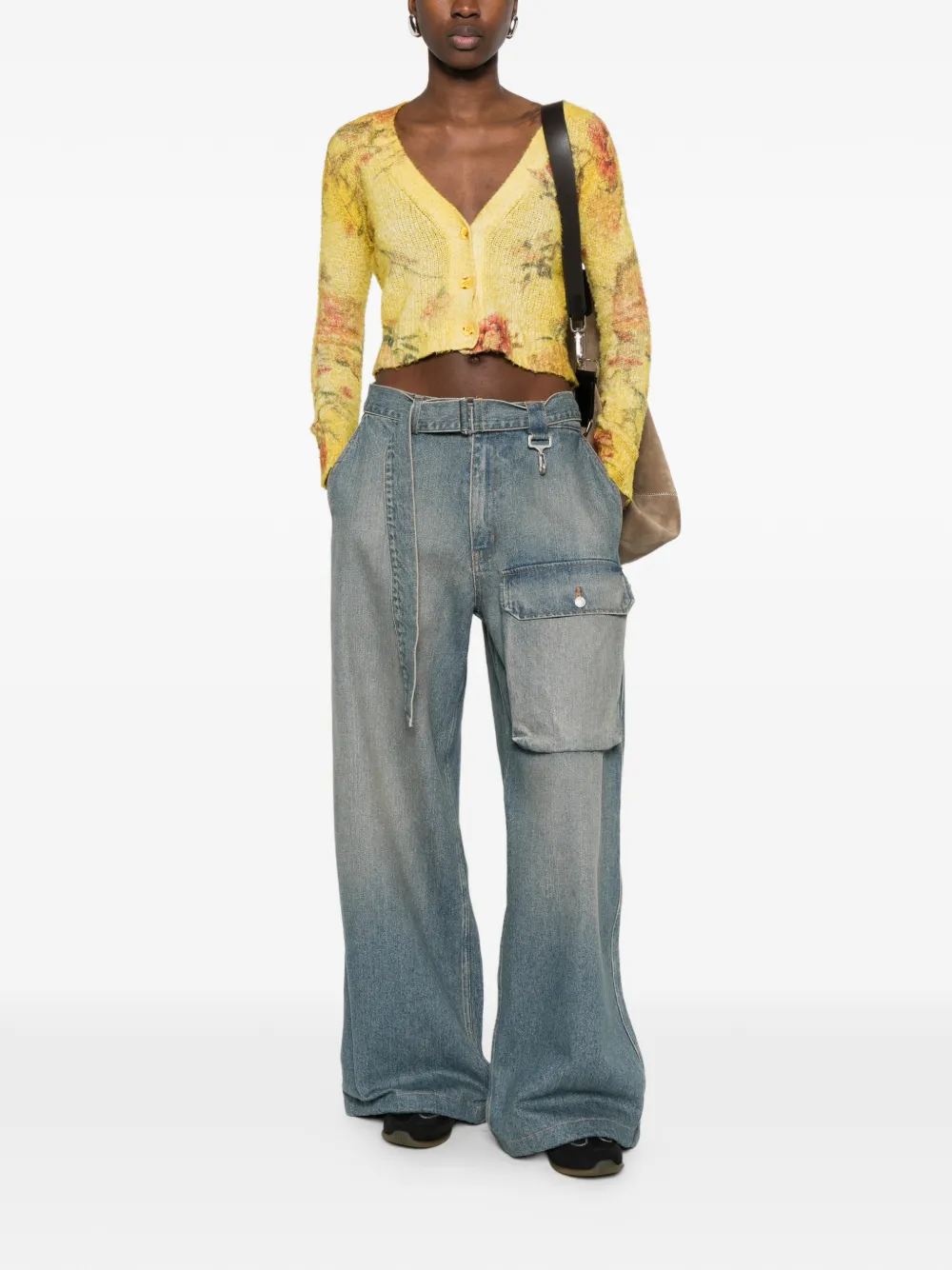  Avant Toi Floral Cardigan - Yellow 