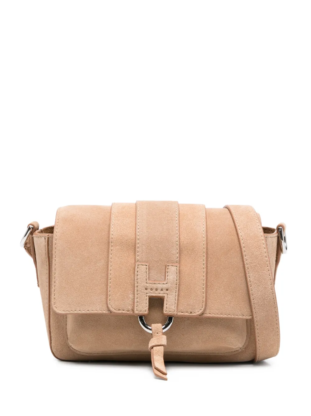 Hogan small H-logo flap-closure shoulder bag - Toni neutri