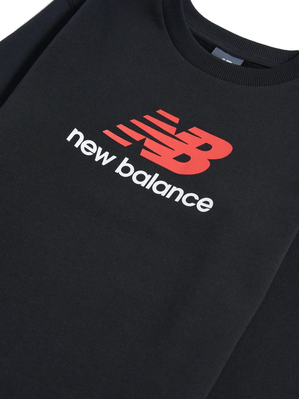 New Balance Kids Sweater met logoprint Zwart